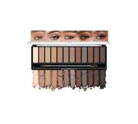 TESGADGETS palette de fards à paupières avec 12 couleurs en tons terre classiques, mats, scintillants et pailletés, ensemble maquillage doré et brun pour les yeux avec haute pigmentation incluant