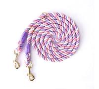 Tesitehi Laisse Mains Libres pour Chien de 2,1 m avec Double Crochet pivotant réglable pour Chiens de Petite, Moyenne et Grande Taille, pour Course, randonnée, Camping, Promenade (Licorne Rose)