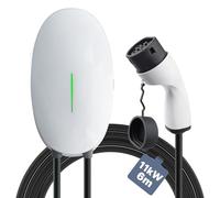 Teskee Chargeur EV Type 2 Wallbox Home Station de Recharge de Voiture EV Intelligente pour Toutes Les Voitures EV et Hybrides Rechargeables à l'extérieur et à l'intérieur 11kW 16A 6 Metros Trifásico