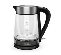 Tesla bouilloire sans fil 1.70l 2200w verre-inox