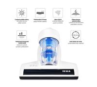 TESLA LifeStar UV550 Aspirateur à main pour les personnes souffrant d'allergies, lumière UV, acariens, filtration cyclonique à 6 niveaux, filtre HEPA H13, 550W