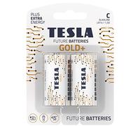 Tesla Lot de 2 Piles C Gold + Alcaline - Plus Extra Energy Blister Foil LR14/1,5 V