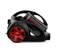 TESLA PowerClean Pro Aspirateur sans sac avec filtre HEPA lavable, super puissant et silencieux, stabilité améliorée, câble long, 800 W, noir et rouge
