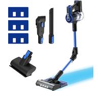 TESLA PureStar E70 Aqua Pro aspirateur sans fil flexible, 3en1 aspirateur + mop, batterie remplaçable, HEPA13, bleu / noir