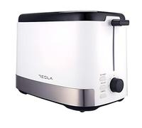 TESLA TS300BWX - Grille-pain (800 W, 2 tranches, type fil chauffant nichrome, ramasse-miettes amovible, décongélation, réchauffage) Blanc- acier inoxydable-noir