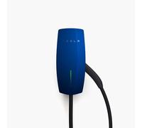 Tesla Wall Connector | Type 2 | Compatible avec Tous Les véhicules électriques | Monophasé et triphasé | Jusqu'à 22 KW | Câble de 7.3m Inclus | avec Plaque Frontale (Bleu)