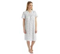 Tesmark Chemise de nuit pour femme avec dos ouvert et dos ouvert pour problèmes de continence, robe de maternité en polycoton pour femme, taille 36-48, lilas, 40-42
