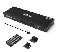 TESmart 16×1 Switch HDMI 16 entrée 1 Sorties 4K@60Hz Commutateur HDMI avec EDID émulateur, télécommande IR et Scan Automatique, Prise en Charge HDC2.2, Montage sur Rack, contrôle du Port LAN/RS232