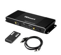 TESmart Commutateur KVM HDMI à 4 ports, pour 4 ordinateurs, 1 moniteur, 4K @ 30 Hz, émulateurs EDID, mode image dans image, USB 2.0, télécommande infrarouge/raccourci/commutation automatique, avec 2