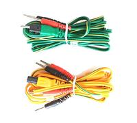 Tesmed Kit de 2 câbles quadripolaires de rechange, pour électro-stimulateur Tesmed te 780plus TE780-b Plus, avec connexion à fiche