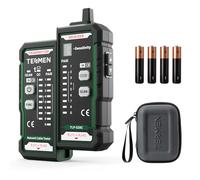 TESMEN TLP-528C Testeur de câbles réseau, RJ11/RJ45, détecteur Ethernet CAT5/CAT6 avec test de continuité & QC, localisateur LAN et téléphonique, idéal pour maintenance des câbles - Vert