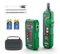 TESMEN TLP-900AR Testeur de câbles réseau, RJ11 RJ45, pour CAT5/6/POE/STP, Continuité, QC&NCV, Adapté à Ethernet, Téléphone, Maintenance et tri des câbles - Vert