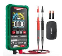TESMEN TSM-522S Multimetre Numerique, Testeur Electrique TRMS 4000 Comptes, Multimetre Automatique, La Tension AC/DC, NCV, Diode, Capacité, Résistance, Continuité, Fréquence & Fils Sous Tension-Vert