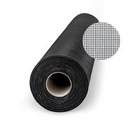 TESO Moustiquaire en gaze - Protection contre les moustiques - Tissu en fibre de verre transparent, résistant aux UV, rouleau de 2000 mm, 60 m², couleur : noir