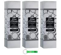 Tesori D´Oriente Lot de 3 diffuseurs de musc blanc pour bâtonnets Diffuseur de parfum d'ambiance avec bâtonnets 200 ml + porte-clés Beni Culinari