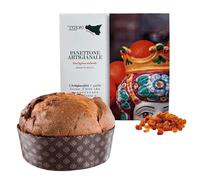 Tesori di Sicilia Panettone Artisanal Traditionnel avec Raisins Secs et Fruits Confits de Sicile, Boîte "A donna Lisabetta", Panettone à Levain Naturel 1Kg