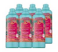 TESORI D'ORIENTE Adoucissant « Ayurveda » - Pour 6 x 42 charges de linge - Parfum pour jusqu'à 100 jours avec fruits d'Amla et patchouli - Adoucissant luxueux pour un linge doux - 6 x 760 ml