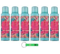 Tesori d'Oriente Ayurveda Lot de 6 déodorants en spray à l'huile d'amla et de patchouli 150 ml + porte-clés Beni Culinari