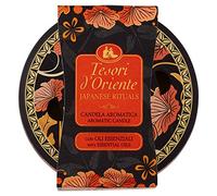 Tesori d'Oriente - Bougie parfumée Japanese Rituals, des notes Soavi de Bergamote et Patchouli, avec cires de haute qualité et huiles essentielles, 2 mèches, 200 g