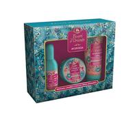 Tesori d'Oriente Coffret cadeau, douche 250 ml, parfum aromatique 100 ml et bougie parfumée 109 g, parfum ayurvédique, coffret cadeau