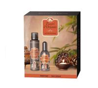 Tesori d'Oriente Coffret cadeau Fleur de lotus - Déodorant aromatique en spray 150 ml + parfum aromatique 100 ml - Parfum lotus doux et oriental - Veltao