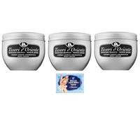 Tesori d'Oriente Crema Corpo Muschio Bianco Lot de 3 crèmes pour le corps Musc blanc 300 ml + 1 sachet de talc Felce Azzurra 100 g