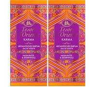 Tesori d'Oriente Eau de Toilette 'Karma' 100 ml Parfum aromatique avec fleur de Nashi & Bois de Cèdre Parfum pour rêver dans un flacon en aluminium, rituels de bien-être pour le corps et les sens
