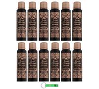 Tesori d'Oriente Hammam Lot de 12 déodorants en spray à l'huile d'argan et à la fleur d'oranger 12 x 150 ml + porte-clés Beni Culinari