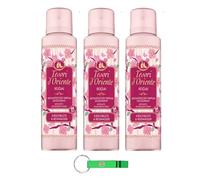 Tesori d'Oriente Ikigai Lot de 3 déodorants en spray avec fleurs de cerisier et eau de riz 150 ml + porte-clés Beni Culinari