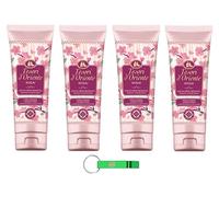 Tesori d'Oriente Ikigai Lot de 4 crèmes de douche avec fleurs de cerisier et gel douche à l'eau de riz 250 ml + porte-clés Beni Culinari