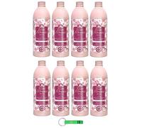 Tesori d'Oriente Ikigai Lot de 8 crèmes de bain avec fleurs de cerisier et gel douche à l'eau de riz, 500 ml + porte-clés Beni Culinari