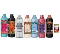 Tesori d'Oriente Lot d'adoucissant 7 x 760 ml Différents parfums Lessive concentrée aromatique 38 lavages par bouteille pour linge parfumé + Italian Gourmet Polpa
