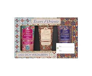 TESORI D'ORIENTE Lot de 3 crèmes de douche 75 ml (Ayurveda, Persian Dream et Byzantium), crèmes de douche pour soins du corps, rituels de bien-être pour le corps et les sens