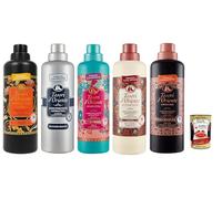 Tesori d'Oriente Lot de 5 flacons d'adoucissant concentré pour machine à laver jusqu'à 38 lavages 5 x 760 ml + Polpa italienne Gourmet 400 g