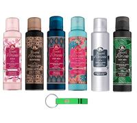 Tesori d'Oriente Lot de 6 déodorants en spray de 150 ml, 6 parfums différents + porte-clés Beni Culinari