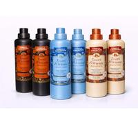 Tesori d'Oriente Lot de 6 flacons d'adoucissant concentré (6 x 760 ml) - 2 spa japonais + 2 Thalasso Therapy + 2 Byzantium Marque italienne Fraîcheur longue durée - Linge extra doux Veltao