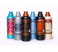 Tesori d'Oriente Lot de 6 flacons d'adoucissant concentré (6 x 760 ml) - 6 parfums : Ayurveda, Muschio Bianco, Hammam, Thalasso Therapy, Spa japonais, Byzantium - Marque italienne Veltao