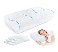 TESQ Oreiller Ergonomique Cervical - Oreiller Mémoire Forme à Hauteur Réglable, Conçu pour Épouser Les Courbes Naturelles et Favoriser la Dissipation de la Chaleur