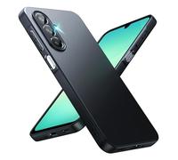 TesRank Coque pour Samsung Galaxy A17 5G Protection en [Fibre de Carbone] Housse Souple Flexible en Premium TPU Coque Housse étui Anti-Rayures Antichocs-Noir
