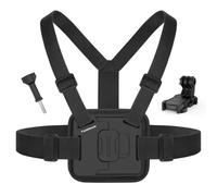 TesRock Harnais de Poitrine Fixation Chesty Sangle pour GoPro Hero | pour DJI Osmo Go Pro Mission Max 13 12 11 10 9 8 7 6 5 4 Session AKASO Caméras D'action, Confort et Stabilité, Noir