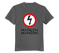 Tess Simona Man's Marilyn Manson O Neck Classic T-Shirt Medium