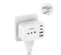 TESSAN Adaptateur prise américaine, prise USA Type B avec 2 USB A et 2 USB C