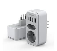 TESSAN Adaptateur Prise Italienne 6 en 1