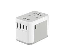 TESSAN Adaptateur Prise Universelle, Adaptateur Universel de Voyage avec 5 USB Puissance Totale 28W, International Voyage Accessoires France vers USA Anglaise Thailande Japon Australie Chine