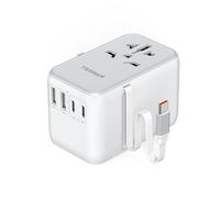 TESSAN Adaptateur Prise Universelle avec 3 USB C PD 35W, Blanc | Adaptateur Universel de Voyage avec 5 USB, Adaptateur Voyage France vers USA Anglaise Thailande Japon Australie Chine Brésil