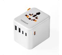 TESSAN Adaptateur Prise Universelle avec USB C GaN 65W PD Chargeur Rapide, Adaptateur Voyage Universel avec 5 USB, Chargeur Universel pour USA Thaïlande Japon UK Brésil Australie Espagne Dominique