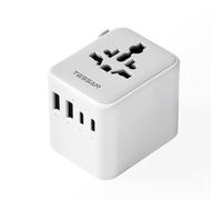 TESSAN Adaptateur Prise Universelle, Chargeur Universel avec 2 USB C et 2 USB A, Adaptateur Universel de Voyage France vers Anglaise UK Irlande USA Canada Australie Chine Japon Thaïlande