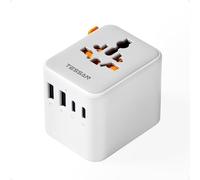 TESSAN Adaptateur Prise Universelle, Chargeur Universel avec 2 USB C et 2 USB A, Adaptateur Voyage Universel pour USA Thaïlande Japon UK Brésil Australie Espagne Dominique Inde