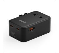 TESSAN Adaptateur Prise Universelle PD 20W avec 2 USB C et 1 USB A, Noir