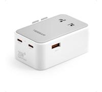 TESSAN Adaptateur Prise Universelle PD 20W, Prise Internationale de Voyage avec 2 USB C et 1 USB A, Adaptateur Universel de Voyage pour Anglaise USA Japon Thaïlande Australie Canada Mexique Chine